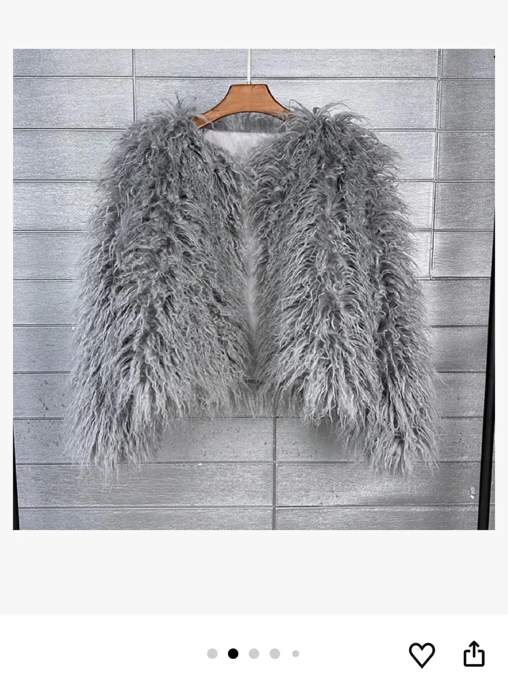 women shaggy faux fur jacket blazer mop warm winter autumn